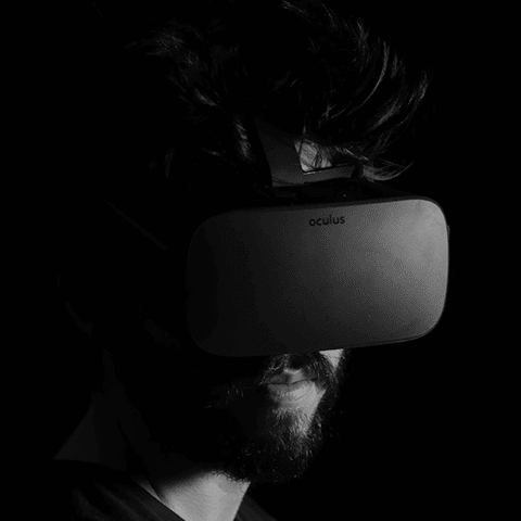 Man wearing oculus headset.